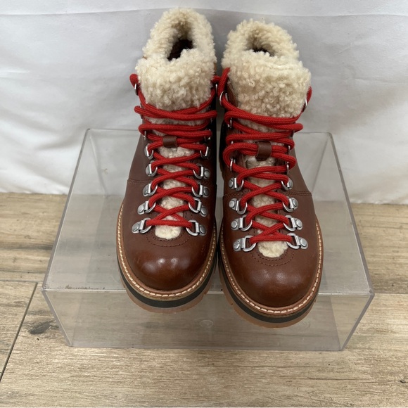 Clarks Orianna Boots Winter Womens 6.5 Brown Leather Rubber Sole Walking Alpine - Picture 5 of 10